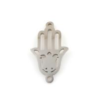 Zinc Alloy Charm Connector, Hamsa, platinum color plated, 1/1 loop, lead & cadmium free Approx 1mm 