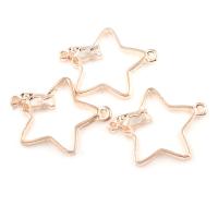 Zinc Alloy Star Pendant, rose gold color plated Approx 0.5mm 