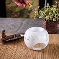 Porcelain Incense Burner, hollow, white 