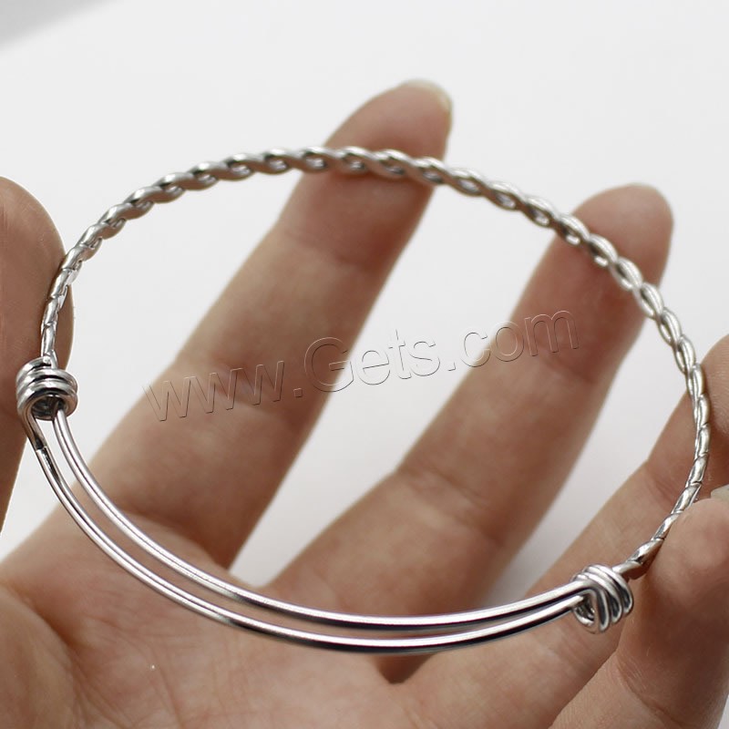 Bracelet en acier inoxydable, réglable & pour femme, couleur originale, Vendu par PC