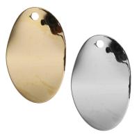 Brass Jewelry Pendants, Flat Oval, plated Approx 1.5mm 