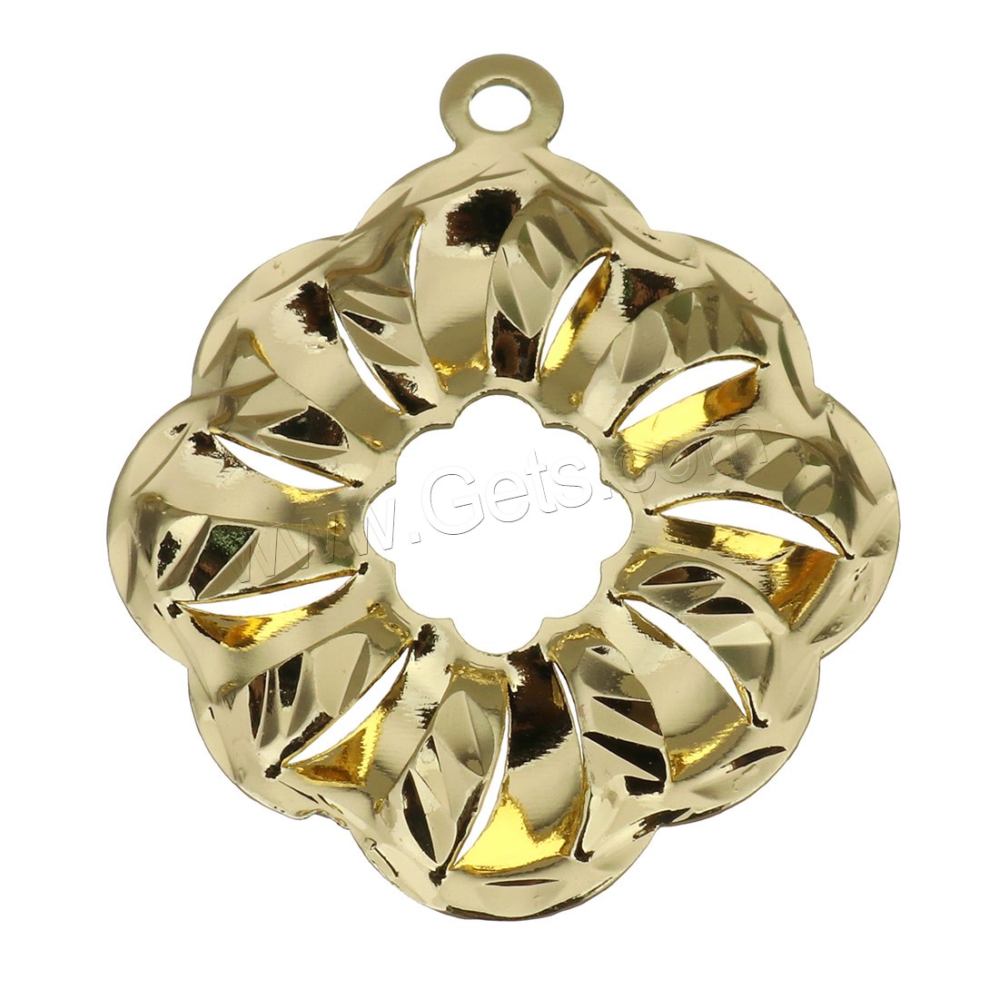 Pendentifs en laiton de fleur, Placage, normes différentes pour le choix, plus de couleurs à choisir, Trou:Environ 2mm, Vendu par PC