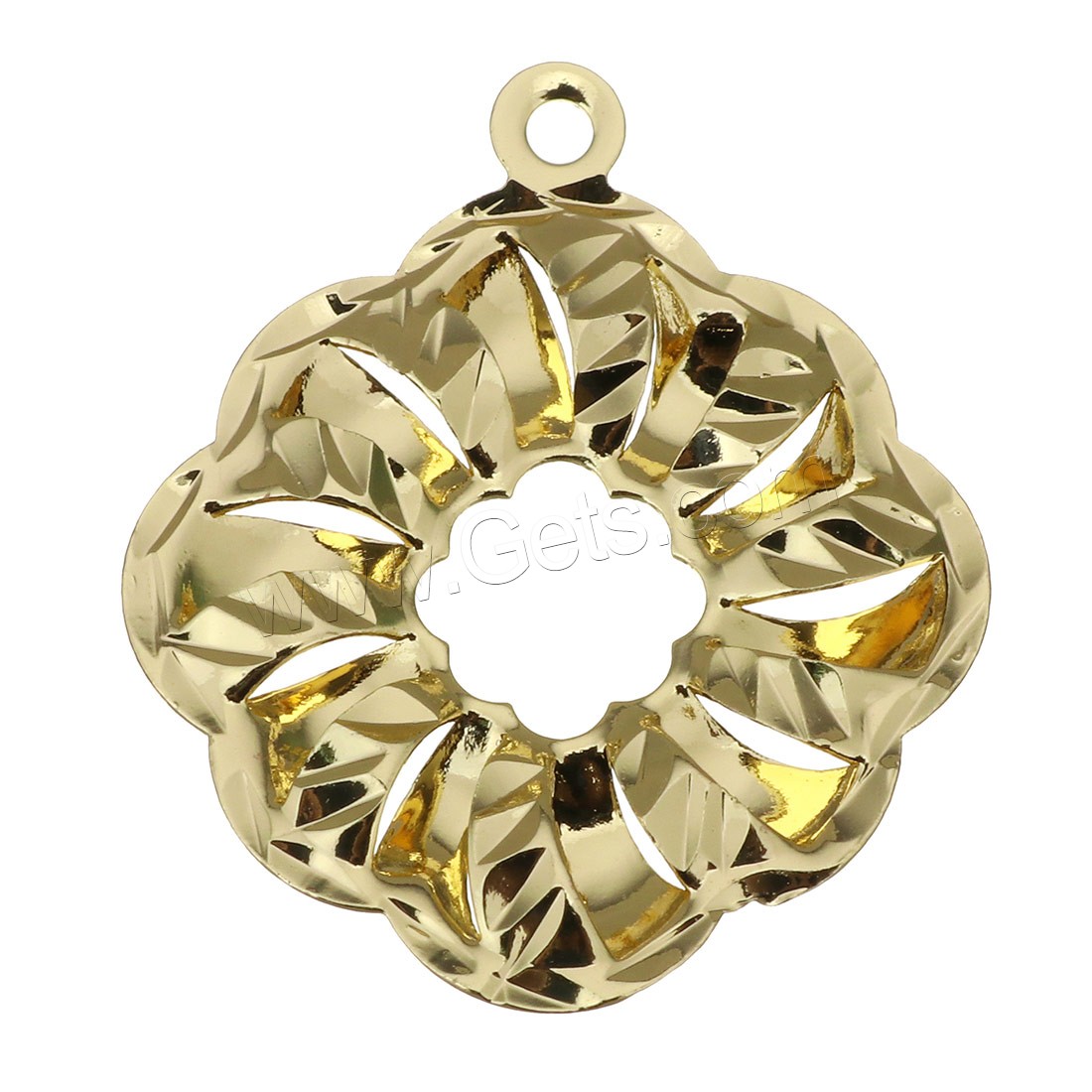 Pendentifs en laiton de fleur, Placage, normes différentes pour le choix, plus de couleurs à choisir, Trou:Environ 2mm, Vendu par PC