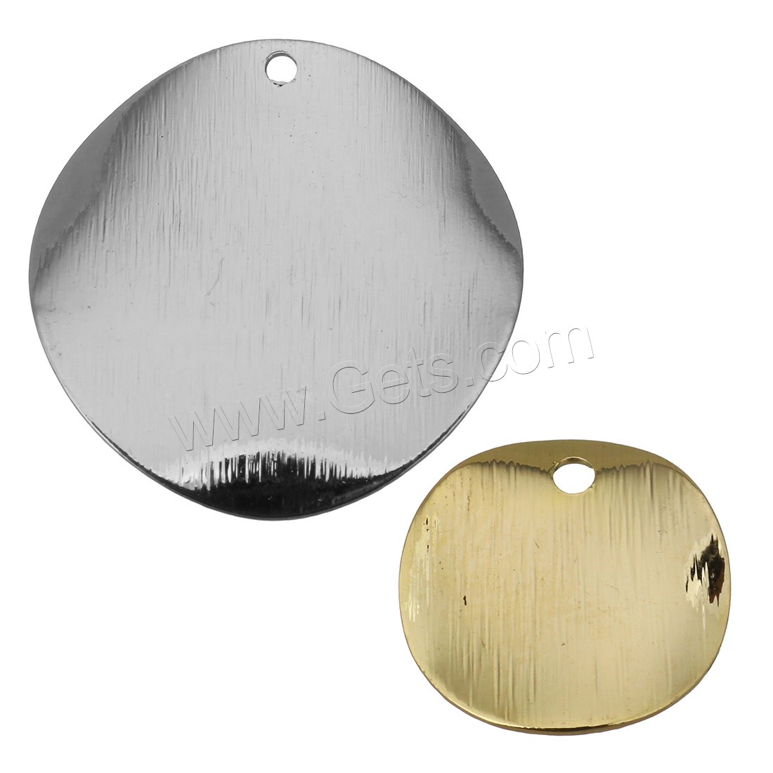 Brass Jewelry Pendants, Flat Round, plated, different size for choice, more colors for choice, Hole:Approx 1mm, Sold By PC