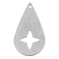 Brass Jewelry Pendants, Teardrop, platinum plated Approx 1mm 