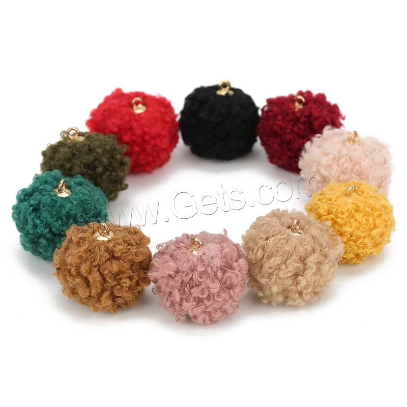 Wool Blend Hanging Decoration, different size for choice, more colors for choice, Hole:Approx 1mm, 20PCs/Bag, Sold By Bag