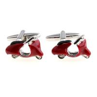 Brass Cufflinks, Motorcycle, epoxy gel, Unisex 