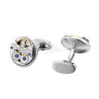 Brass Cufflinks, plated, Unisex 