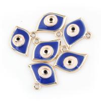 Zinc Alloy Enamel Pendants, Eye, gold color plated Approx 2mm 