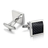 Brass Cufflinks, platinum plated, Unisex 