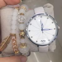 Reloj Wrap, Cuero de PU, con Vidrio, diferentes estilos para la opción & con diamantes de imitación, longitud:aproximado 8.5 Inch, Vendido por UD