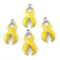 Zinc Alloy Bowkont Pendants, Bowknot, platinum color plated, enamel Approx 0.5mm 