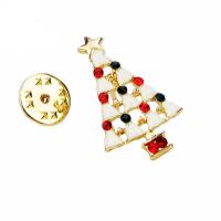 Zinc Alloy Collar Brooch, plated & for woman & enamel & with rhinestone 