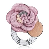 cuir PU broche, avec tissu & laiton, Placage, styles différents pour le choix & pour femme, Vendu par PC