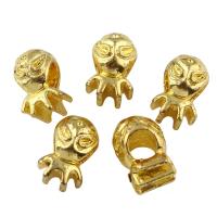 Zinklegierung Tier Perlen, Krake, goldfarben plattiert, 8x12x8mm, Bohrung:ca. 4mm, 10PCs/Tasche, verkauft von Tasche