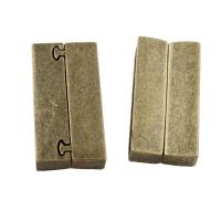 Zinklegierung Magnetverschluss, Rechteck, antike Bronzefarbe plattiert, 19x38x7mm, 10PCs/Tasche, verkauft von Tasche