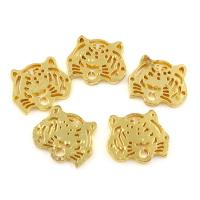 Zinc Alloy Cabochon, Tiger, gold color plated 