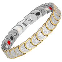 acier inoxydable bracelet, Placage, pour homme, Diamètre inté Environ 68mm Environ 8.26 pouce, Vendu par brin