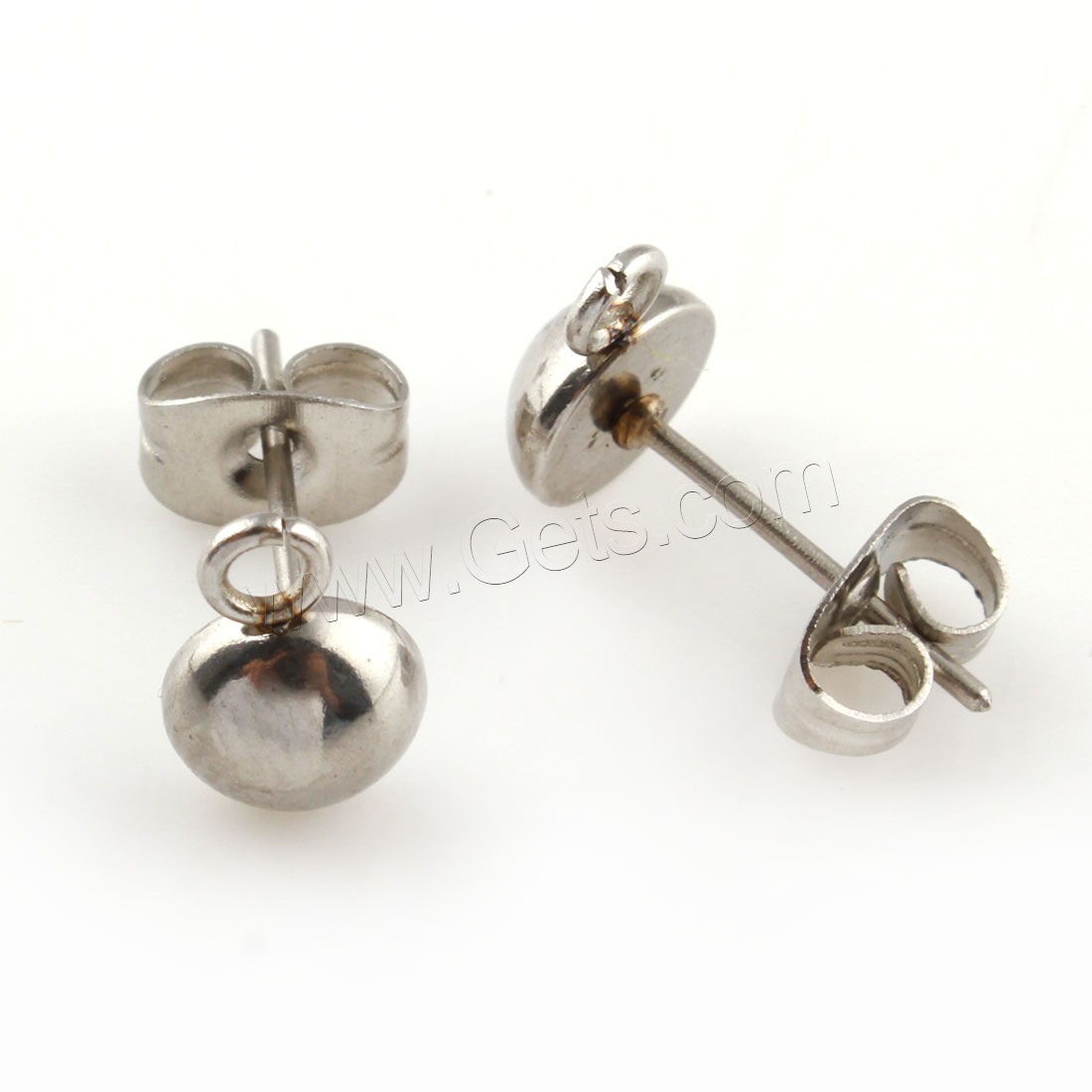 Pendientes de Perno de Aleación de Zinc, acero inoxidable aguja de pendiente, con bucle, color original, 6x9x3mm, agujero:aproximado 1.5mm, 10PCs/Bolsa, Vendido por Bolsa