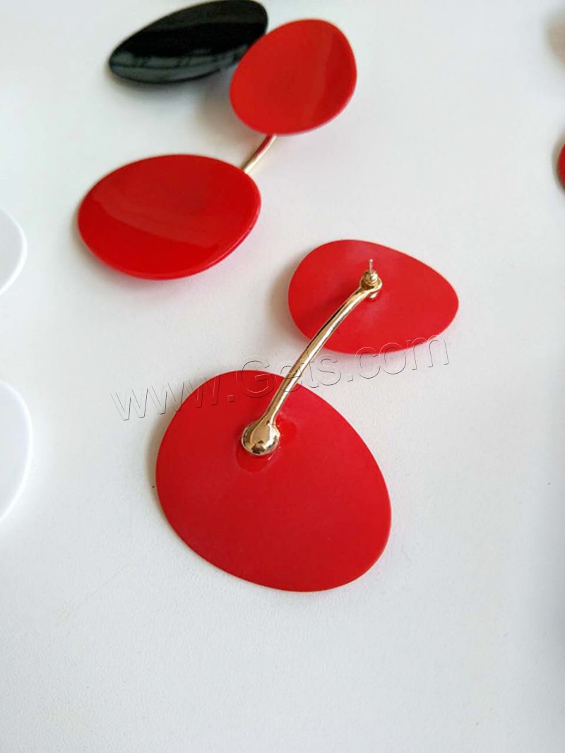 Acrylic Split Earring, brass post pin, different size for choice & for woman, more colors for choice, Sold By Pair