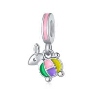 Zinc Alloy European Pendants, Rabbit, platinum color plated, without troll & enamel, 10-30mm Approx 4-4.5mm 