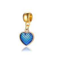 Zinc Alloy European Pendants, Flat Heart, gold color plated, without troll & enamel, 10-30mm Approx 4-4.5mm 