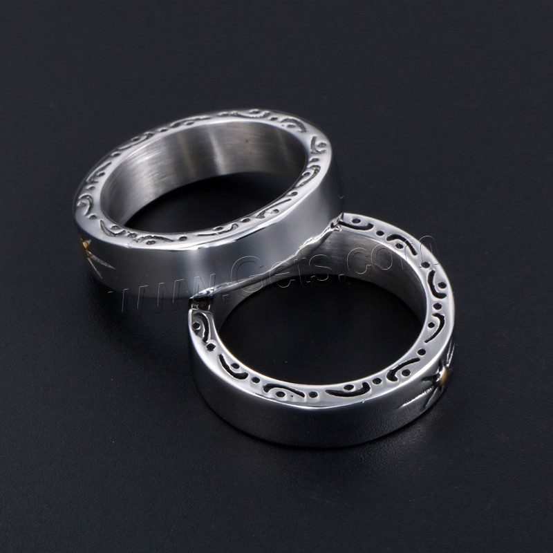 Titan Stahl Fingerring, Titanstahl, unisex & verschiedene Größen vorhanden & Schwärzen, verkauft von PC