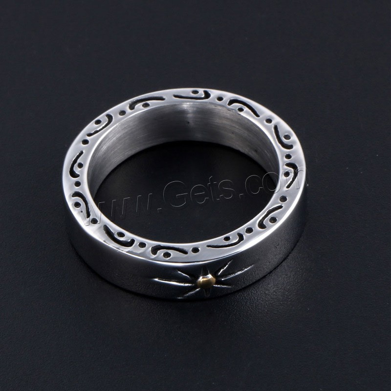 Titan Stahl Fingerring, Titanstahl, unisex & verschiedene Größen vorhanden & Schwärzen, verkauft von PC