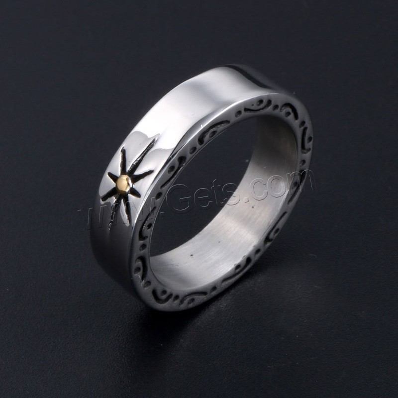 Titan Stahl Fingerring, Titanstahl, unisex & verschiedene Größen vorhanden & Schwärzen, verkauft von PC