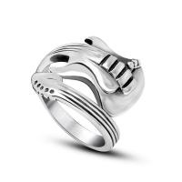 Titanium Steel Finger Ring, Unisex & blacken 