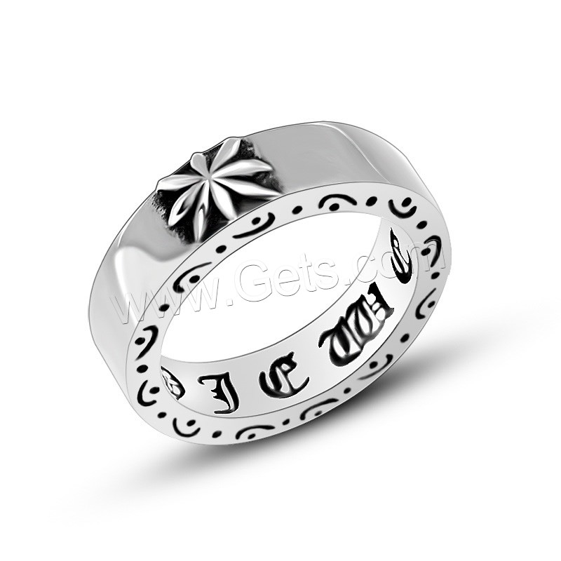 Titanium Steel Finger Ring, Unisex & different size for choice & blacken, Sold By PC