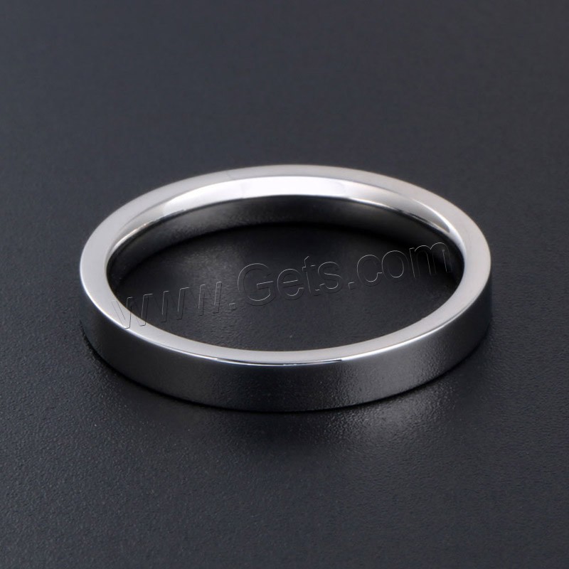 Titanium Steel Finger Ring, Unisex & different size for choice, original color, Sold By PC