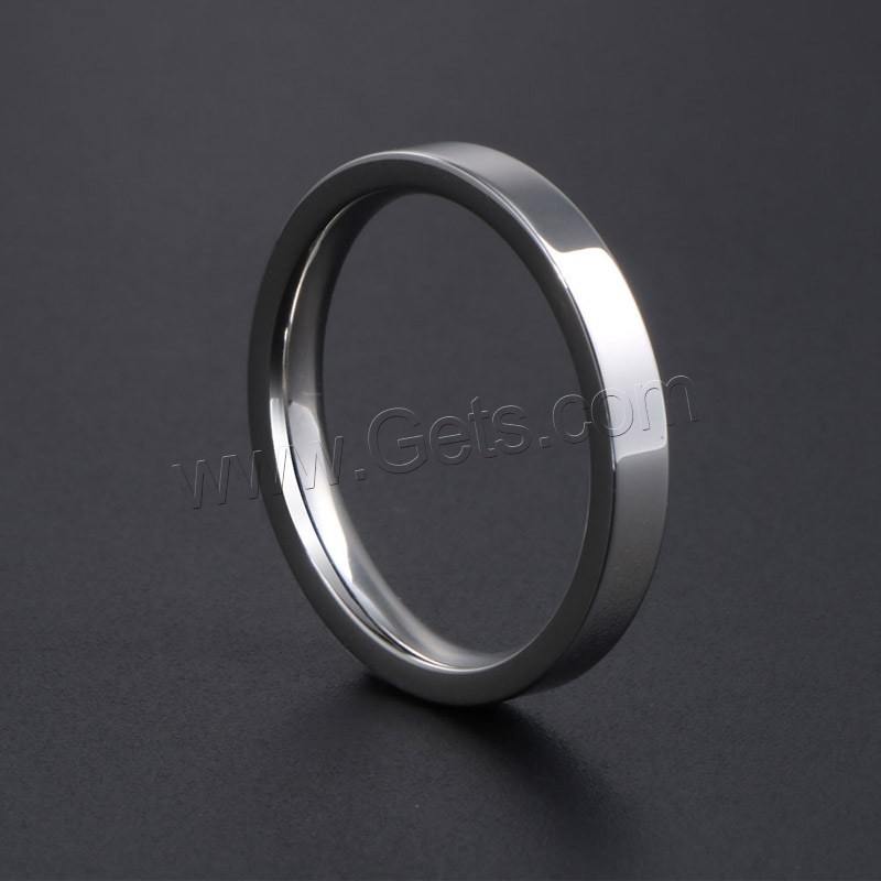 Titanium Steel Finger Ring, Unisex & different size for choice, original color, Sold By PC