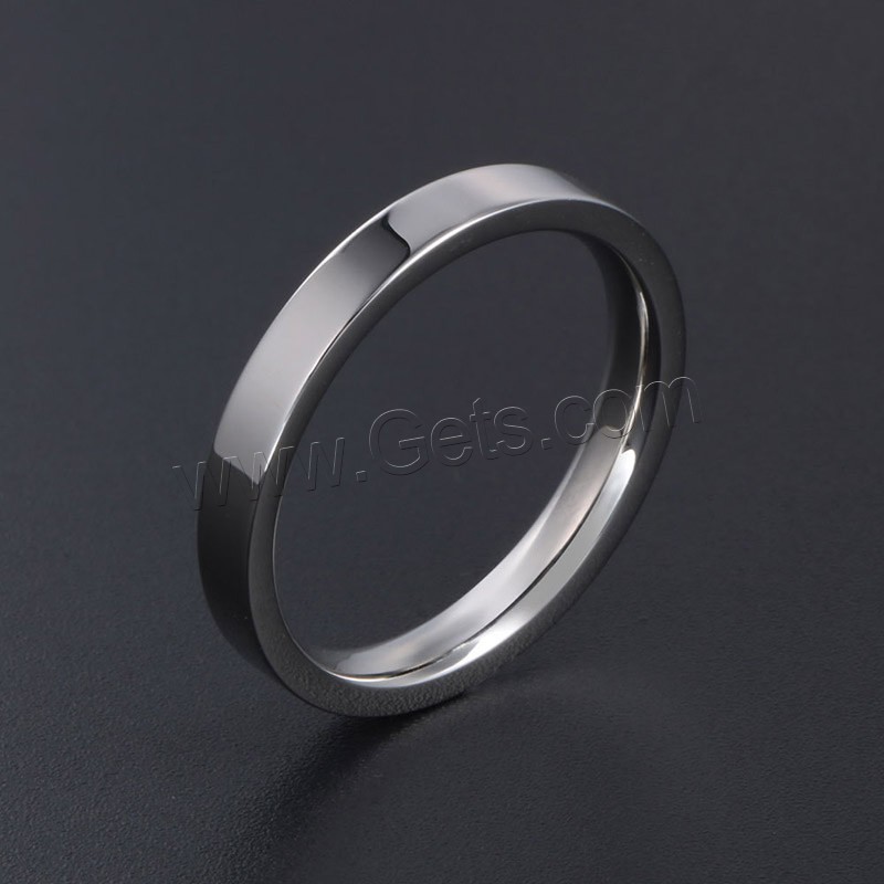 Titanium Steel Finger Ring, Unisex & different size for choice, original color, Sold By PC