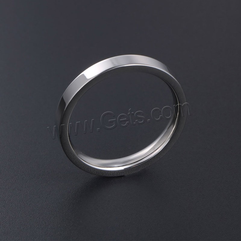 Titanium Steel Finger Ring, Unisex & different size for choice, original color, Sold By PC