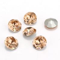 Rhinestone Cabochon, rivoli back & faceted 6mm 