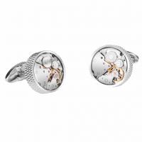 Brass Cufflinks, platinum color plated, for man 