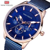 MINIFOCUS® Collection de montres, alliage de zinc, avec verre & acier inoxydable, mouvement japonais, Placage, Résistant à l’eau de vie & pour homme, plus de couleurs à choisir, 42mm Environ 9.4 pouce, Vendu par PC