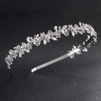 Diadema de Novia, aleación de zinc, chapado en plata real, regalo de boda & para mujer, 120x20mm, Vendido por UD