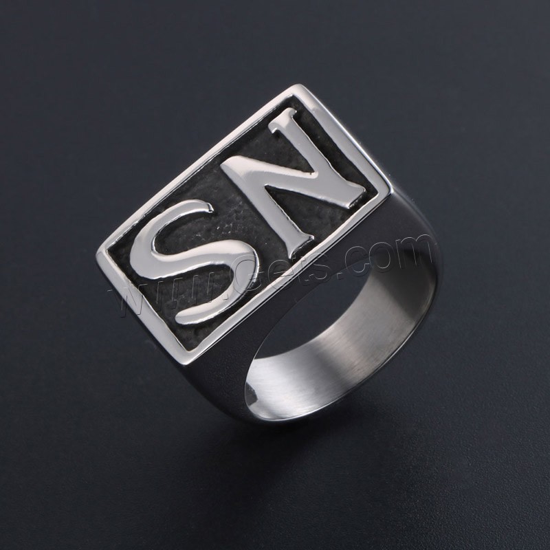 Titan Stahl Fingerring, Titanstahl, unisex & verschiedene Größen vorhanden & Schwärzen, verkauft von PC