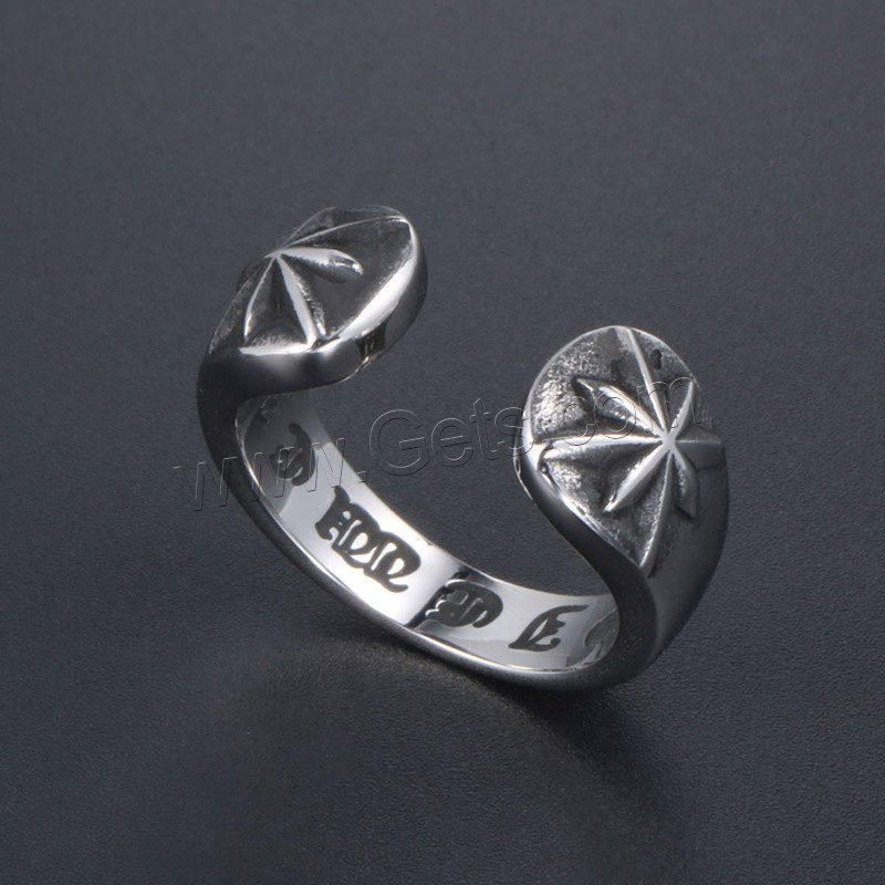 Titanium Steel Finger Ring, Unisex & different size for choice & blacken, Sold By PC