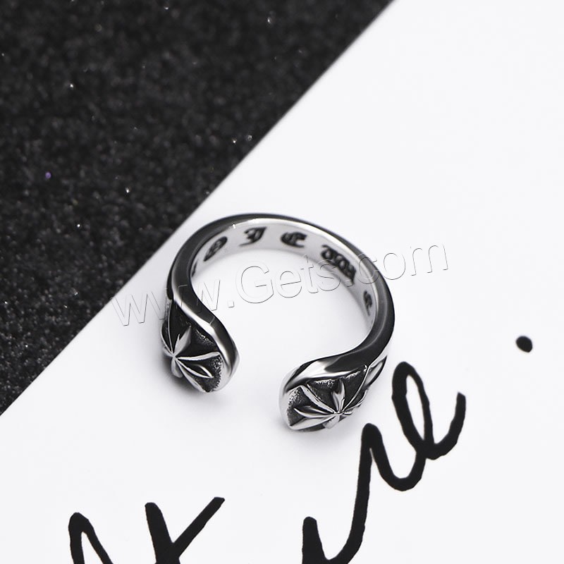 Titanium Steel Finger Ring, Unisex & different size for choice & blacken, Sold By PC