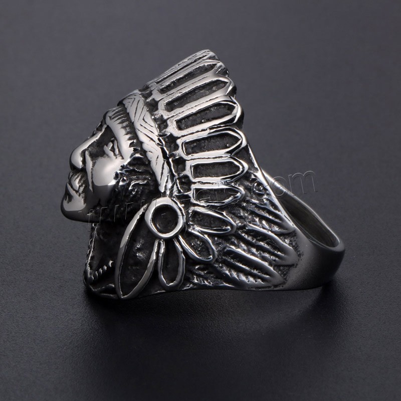 Titanium Steel Finger Ring, Unisex & different size for choice & blacken, Sold By PC