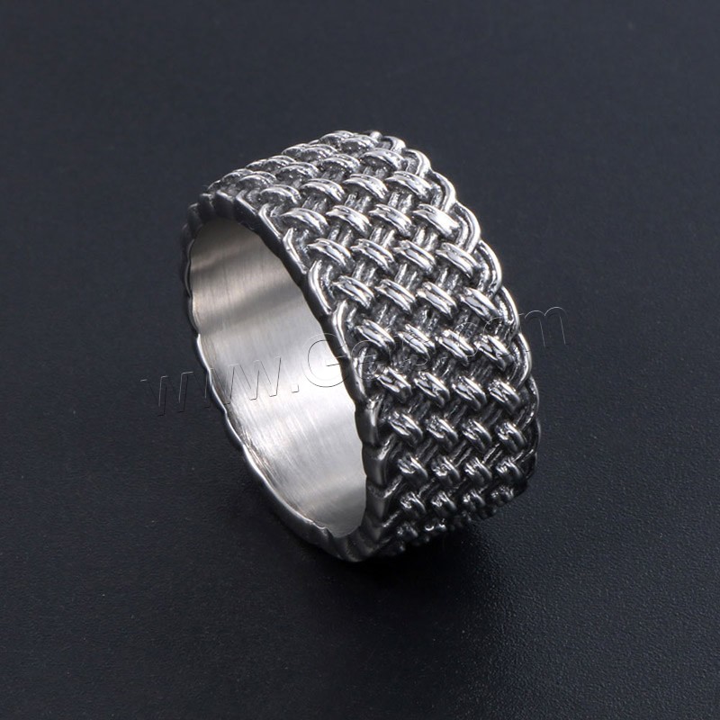 Titan Stahl Fingerring, Titanstahl, unisex & verschiedene Größen vorhanden & Schwärzen, verkauft von PC