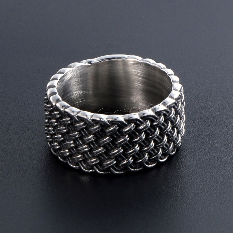 Titan Stahl Fingerring, Titanstahl, unisex & verschiedene Größen vorhanden & Schwärzen, verkauft von PC