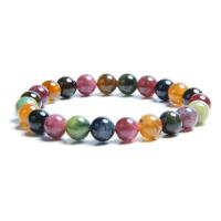 Bracelet de tourmaline, normes différentes pour le choix & protection contre les radiations & pour femme, multicolore Environ 7.5 pouce, Vendu par brin