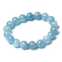 Aquamarine Bracelet, Unisex & radiation protection, blue Approx 7.5 Inch 