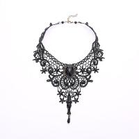 lacet Collier Tour de cou, avec cristal, avec 2lnch chaînes de rallonge, la couleur plaquée laiton antique, pour femme & facettes, noire Environ 12 pouce, Vendu par brin