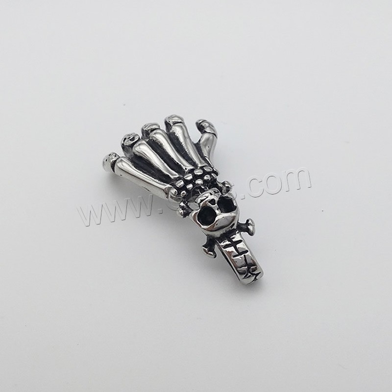 Stainless Steel Pendants, Hand, different size for choice & blacken, Hole:Approx 2-4mm, Sold By PC