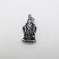 Pendentifs d'animaux en acier inoxydable , éléphant, noircir Environ 2-4mm, Vendu par PC